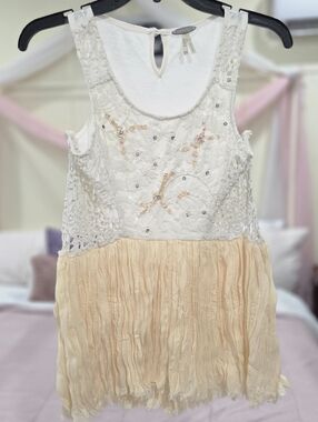 BKE Gimmicks Sequin Babydoll Top Size XS